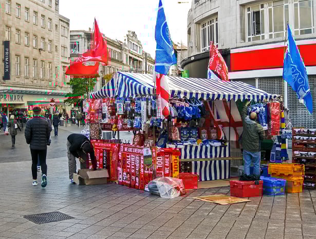 Liverpool and Everton souvenirs