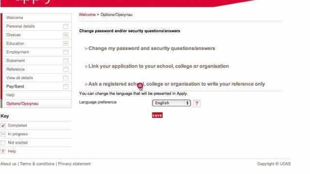 ucas academic reference example